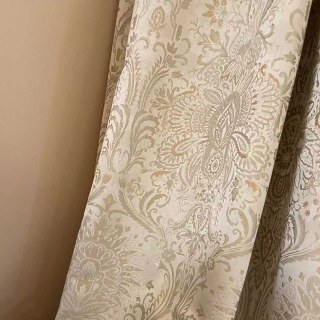 Ritz Luxe Jacquard Crème Or Damassé Floral Rideau 5