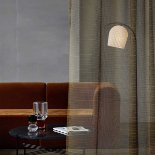 Tide Luxury Horizontal Rayé Pastel Voilage Rideau Café 2