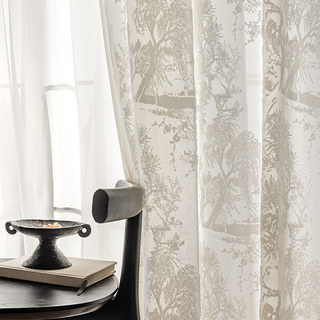 Whispering Willow Oriental Cut Ivory White Floral Voile Curtain
Whispering Willow Coupe Orientale Ivoire Blanc Floral Voile Rideau