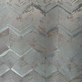 Zigzag Symphonie Chevron Canard Bleu Faux Soie Moderne Rideaux Géométriques 6