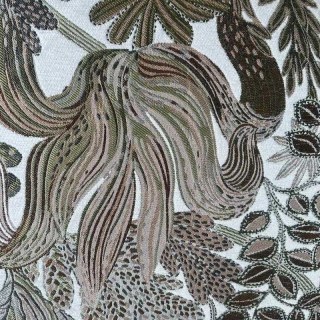Feuillage Exotique Chic Rideau Bloquant la Lumière Vert Olive & Marron Style Rétro Tropical 9