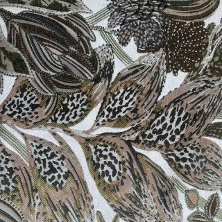 Feuillage Exotique Chic Rideau Bloquant la Lumière Vert Olive & Marron Style Rétro Tropical 7