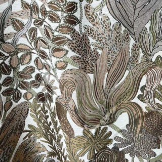 Feuillage Exotique Chic Rideau Bloquant la Lumière Vert Olive & Marron Style Rétro Tropical 5