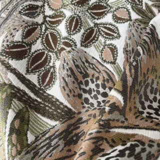 Feuillage Exotique Chic Rideau Bloquant la Lumière Vert Olive & Marron Style Rétro Tropical 3