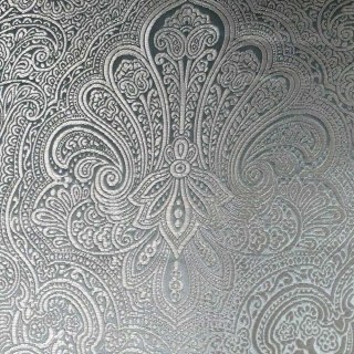 Opulent Floral Luxe Jacquard Canard Bleu & Gris Damas Rideau 3
