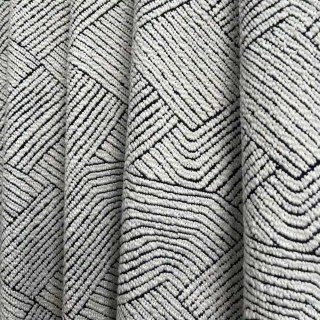 Tissage Chuchotement Géométrique Noir & Blanc Chenille de Laine Lourde Rideau
