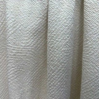 Tissu chuchotant tissé géométrique ivoire blanc lourd en chenille de laine rideau