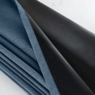 Del Mar Imperméable Anti-Lumière Marine Bleu Lin Style Rideau d'Extérieur 2