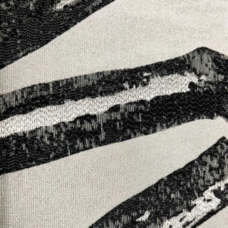 Tringle à motifs géométriques abstraits noir et blanc Ink Stroke 2