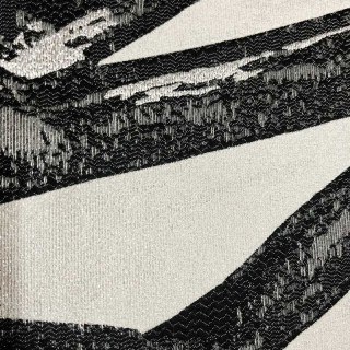Tringle à motifs géométriques abstraits noir et blanc Ink Stroke 3