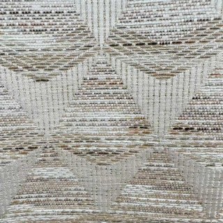 Diamond Mirage Jacquard Crème Sable Rideaux Géométriques 5