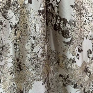 Rideaux jacquard beige crème Rêverie florale 4