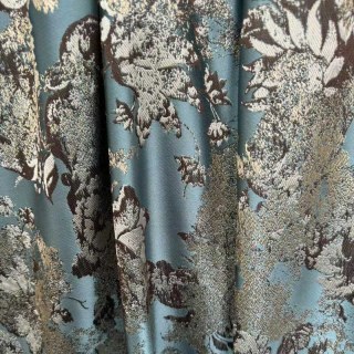 Rêve Floral Jacquard Rideaux Bleu Œuf de Canard