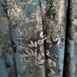 Rêve Floral Jacquard Rideaux Bleu Œuf de Canard 2