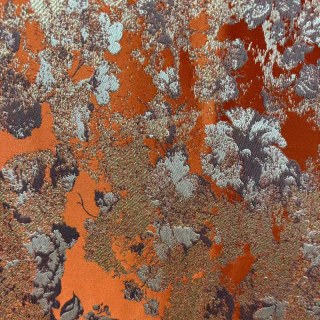 Rideaux jacquard terracotta orange Rêve Floral