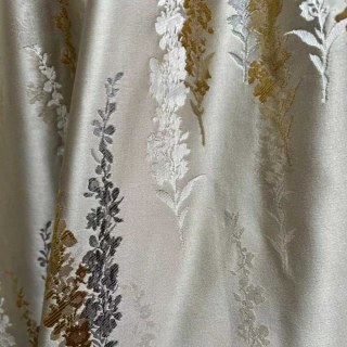 Élégance Lavande Rideaux Floraux Jacquard Crème Or Luxueux 6