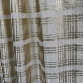 Palais Aurum Crème Or Vérifié Plaid Rideaux 2