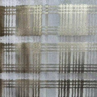 Palais Aurum Crème Or Vérifié Plaid Rideaux 5