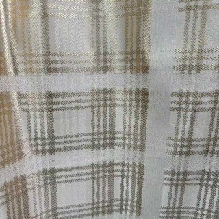 Palais Aurum Crème Or Vérifié Plaid Rideaux 4