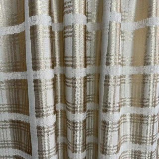 Palais Aurum Crème Or Vérifié Plaid Rideaux