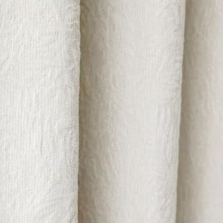Bloomfield Chenille texturée ivoire blanc avec motif floral Rideau 3