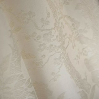 Jardin mandarin Chinoiserie Rideau floral de la crème Chenille 7