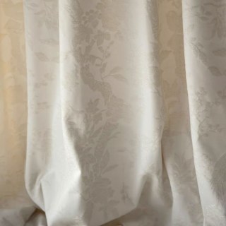Jardin mandarin Chinoiserie Rideau floral de la crème Chenille