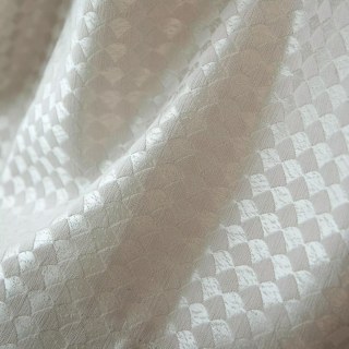 Siren's Satin Crème Blanc Cassé Rideau Géométrique 3