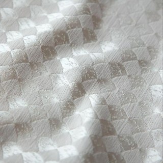Siren's Satin Crème Blanc Cassé Rideau Géométrique 4