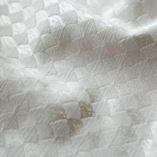 Siren's Satin Crème Blanc Cassé Rideau Géométrique 5