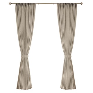 Serene Sands Texturé Beige Crème Rideau en Lin Double Face 6