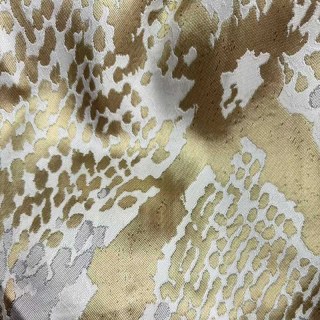 Rideaux jacquard serpent métallique or jaune imprimé animal
