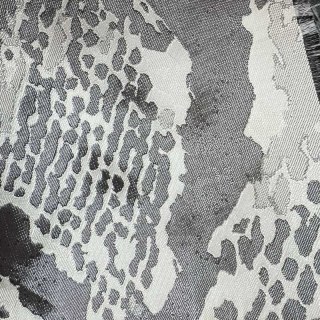 Rideaux jacquard imprimé animalier argenté serpent métallique