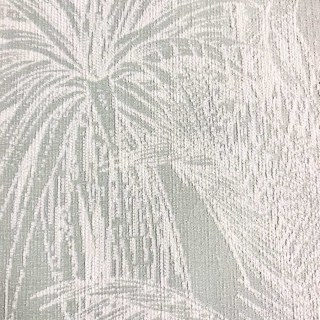 Feuillage Exubérant Rideaux Occultants en Chenille Vert Pastel Coquille d'Œuf à Motifs Tropicaux 3