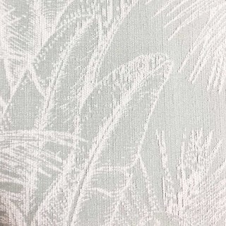 Feuillage Exubérant Rideaux Occultants en Chenille Vert Pastel Coquille d'Œuf à Motifs Tropicaux 4