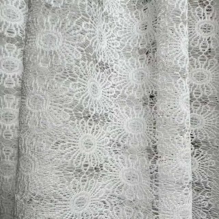 Tournesol Jacquard Ivoire Blanc Rideau en Dentelle et Voile 7