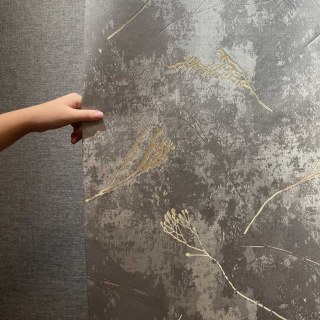 Lunar Gold Luxury Jacquard Abstrait Gris Floral Rideau 4
