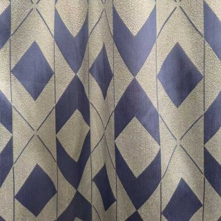 Azure Illusion Bleu et Argent Rideaux Géométriques Diamantés 2