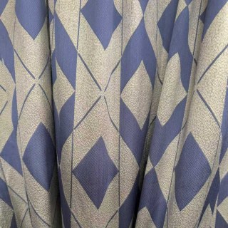 Azure Illusion Bleu et Argent Rideaux Géométriques Diamantés