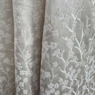 Fleurs de cerisier Crème Rideau occultant en chenille 6