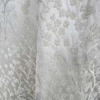 Fleurs de cerisier Crème Rideau occultant en chenille