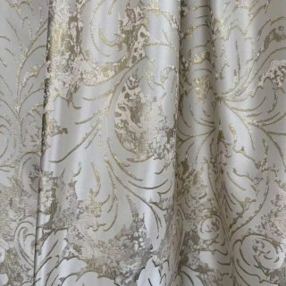 Dorés Baroque Luxe Jacquard Crème Or Rideaux Damassés 3