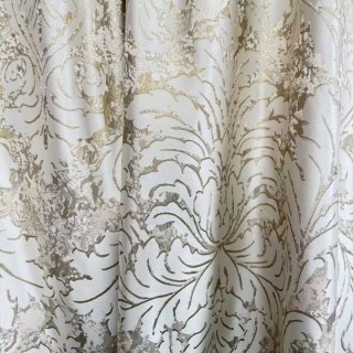 Dorés Baroque Luxe Jacquard Crème Or Rideaux Damassés 4