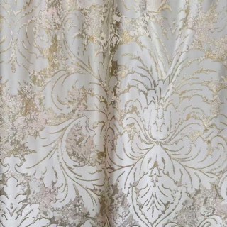Dorés Baroque Luxe Jacquard Crème Or Rideaux Damassés 5