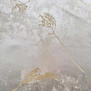 Lunar Gold Luxury Jacquard Abstrait Gris Floral Rideau 9