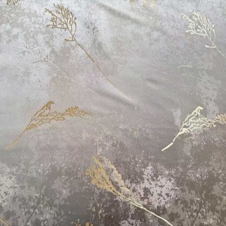 Lunar Gold Luxury Jacquard Abstrait Gris Floral Rideau 8