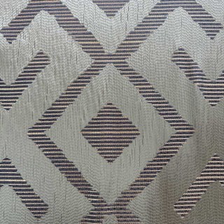 Luxe Labyrinth Argent et Bleu Rideaux Géométriques 6