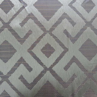 Luxe Labyrinth Argent et Bleu Rideaux Géométriques 5