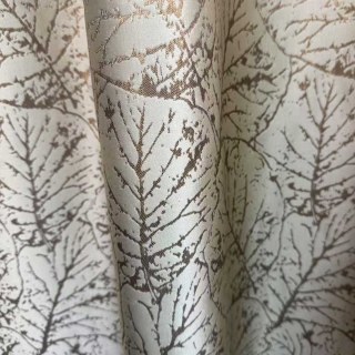 Nature's Imprint Rideaux Jacquard de Luxe Champagne Or Feuillage 3