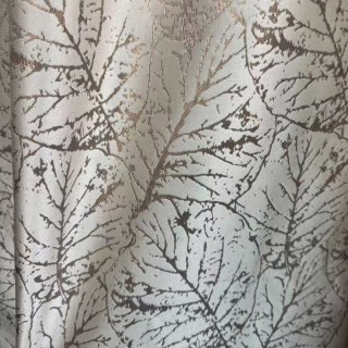 Nature's Imprint Rideaux Jacquard de Luxe Champagne Or Feuillage 4